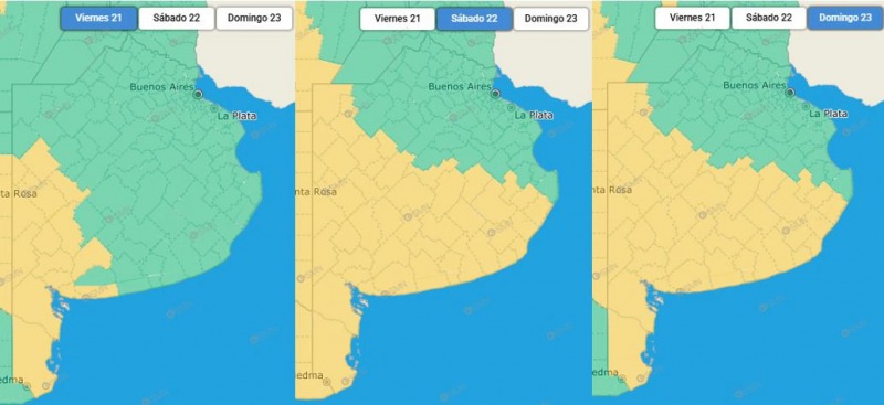 Alerta amarilla por tormentas para este sbado y domingo